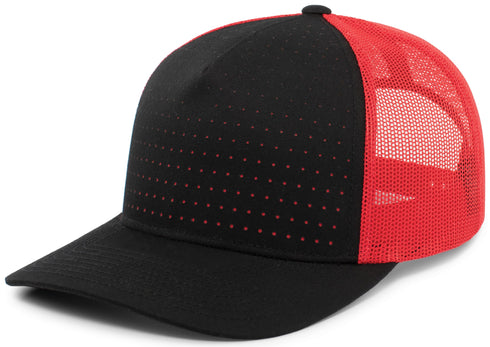 Pacific Headwear Perforated 5-Panel Trucker Snapback Cap