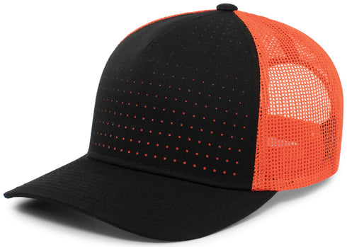 Pacific Headwear Perforated 5-Panel Trucker Snapback Cap