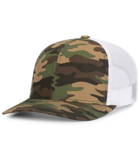 Pacific Headwear Camo Snapback Trucker Cap