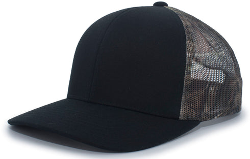 Pacific Headwear Camo Snapback Trucker Cap
