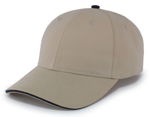 Pacific Headwear Brushed Twill Cap With Sandwich Bill