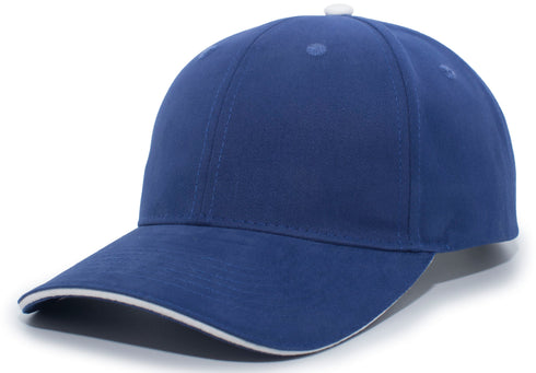 Pacific Headwear Brushed Twill Cap With Sandwich Bill