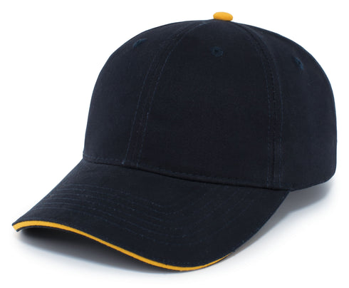 Pacific Headwear Brushed Twill Cap With Sandwich Bill