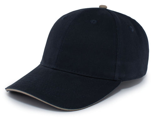 Pacific Headwear Brushed Twill Cap With Sandwich Bill