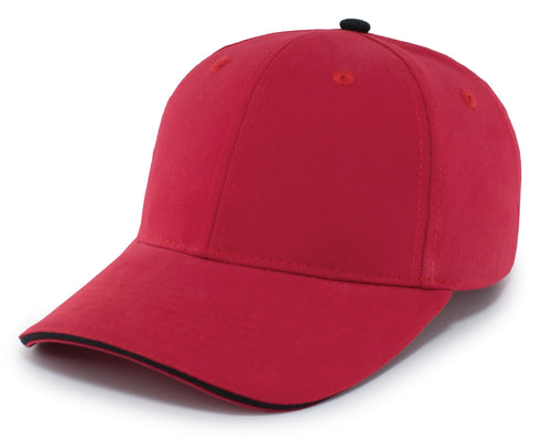 Pacific Headwear Brushed Twill Cap With Sandwich Bill