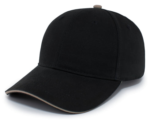 Pacific Headwear Brushed Twill Cap With Sandwich Bill