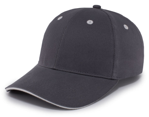 Pacific Headwear Brushed Twill Cap With Sandwich Bill