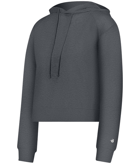 Badger Sport Ladies Athletic Fleece Crop Hoodie