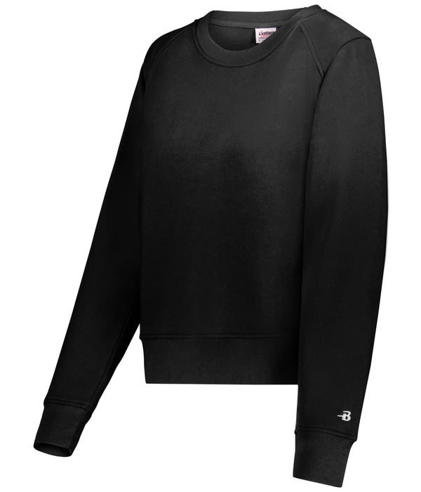 Badger Sport Ladies Athletic Fleece Crop Crew