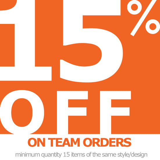 15% off on team orders- Get your uniform today! CustomJersey.com