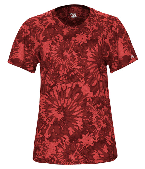 Badger Sport Tie-Dye Tri-Blend Womens Tee