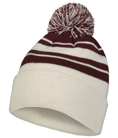 Pacific Headwear Knit Fold Over Pom-Pom Beanie