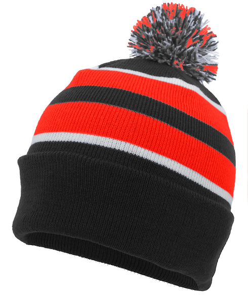 Pacific Headwear Knit Fold Over Pom-Pom Beanie
