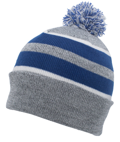 Pacific Headwear Knit Fold Over Pom-Pom Beanie