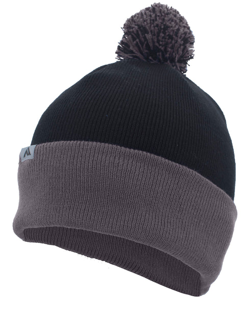 Pacific Headwear Knit Fold Over Pom-Pom Beanie