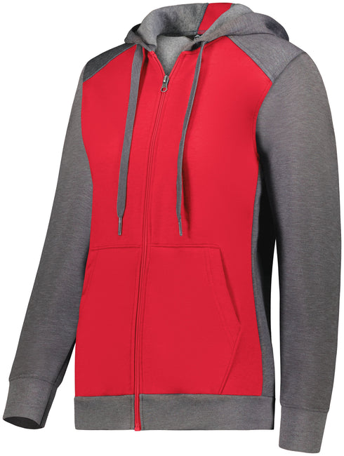 Augusta Sportswear Ladies Three-Season Fleece Full Zip Hoodie