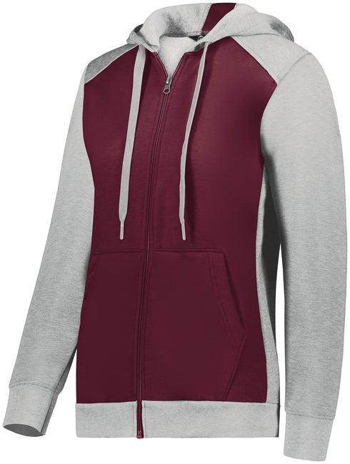 Augusta Sportswear Ladies Three-Season Fleece Full Zip Hoodie