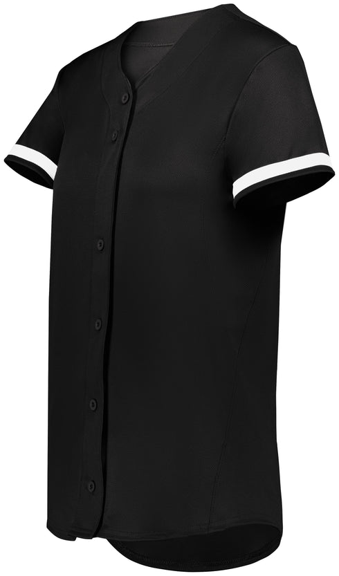 Augusta Sportswear Girls Cutter+ Full Button Softball Jersey
