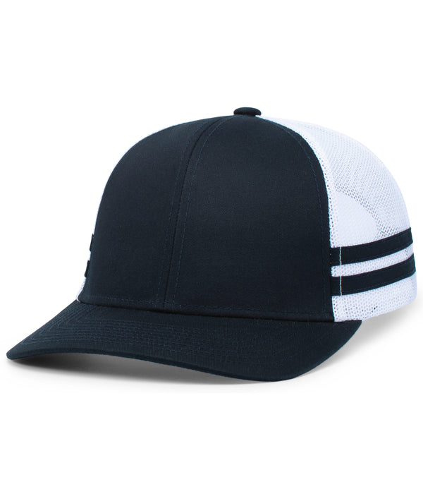 Pacific Headwear Low-Profile Stripe Trucker Cap