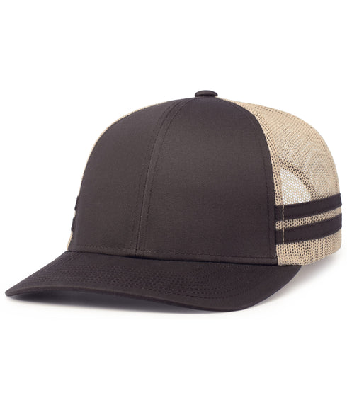 Pacific Headwear Low-Profile Stripe Trucker Cap
