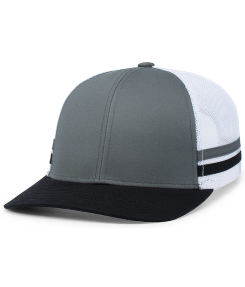 Pacific Headwear Low-Profile Stripe Trucker Cap