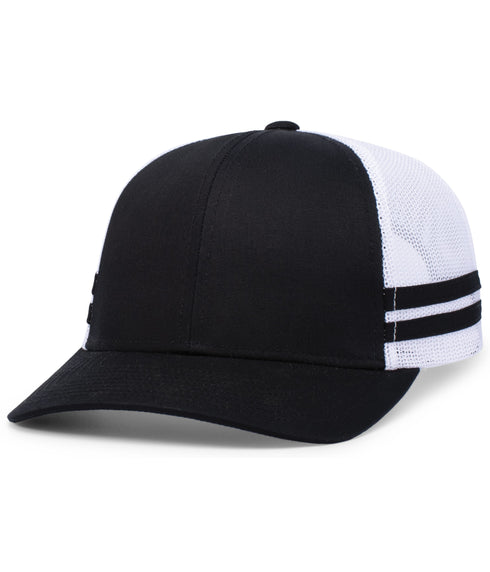 Pacific Headwear Low-Profile Stripe Trucker Cap