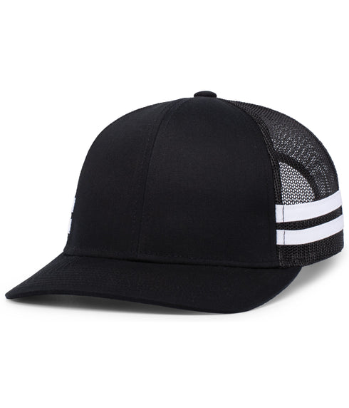 Pacific Headwear Low-Profile Stripe Trucker Cap