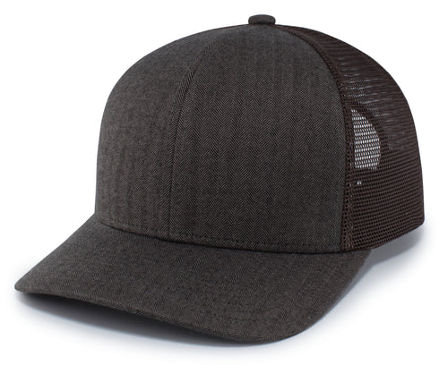 Pacific Headwear Herringbone Trucker Cap