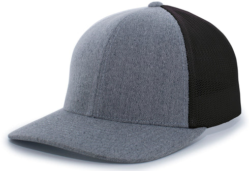 Pacific Headwear Heather Trucker Pacflex Cap
