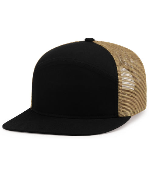 Pacific Headwear 6-Panel Arch Trucker Snapback Cap