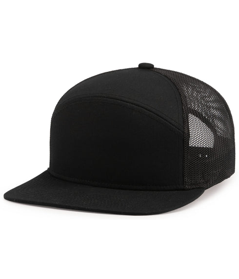 Pacific Headwear 6-Panel Arch Trucker Snapback Cap