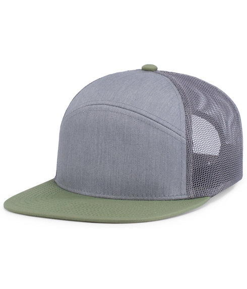 Pacific Headwear 6-Panel Arch Trucker Snapback Cap