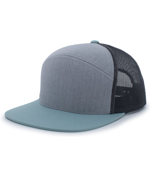 Pacific Headwear 6-Panel Arch Trucker Snapback Cap