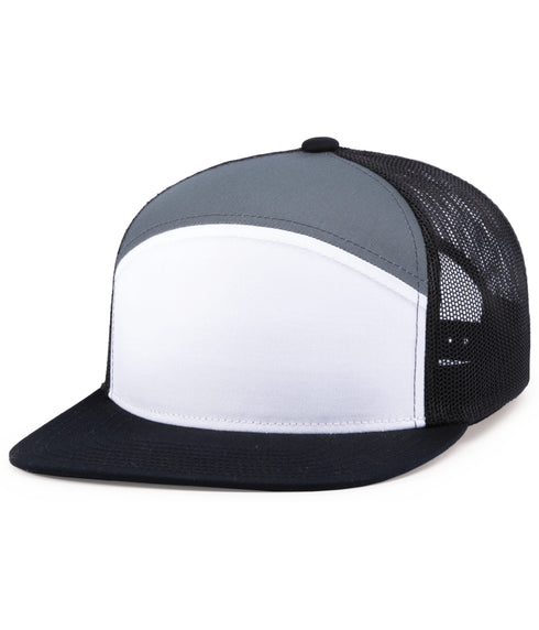 Pacific Headwear 6-Panel Arch Trucker Snapback Cap