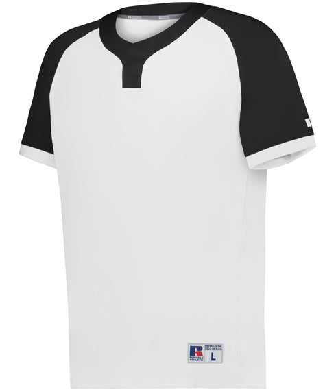 Russell Athletic Baseline Covered Placket Baseball Jersey
