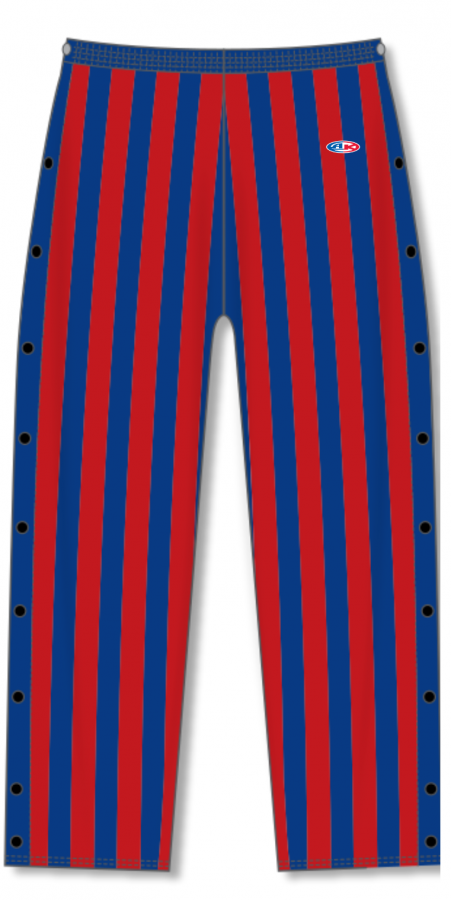 Basketball Warmup Tear Away Candy Stripe Pants