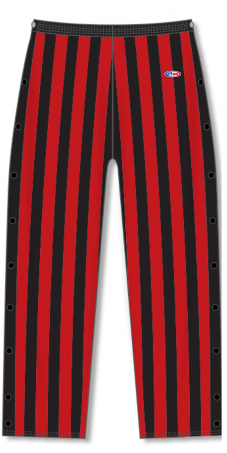 Basketball Warmup Tear Away Candy Stripe Pants