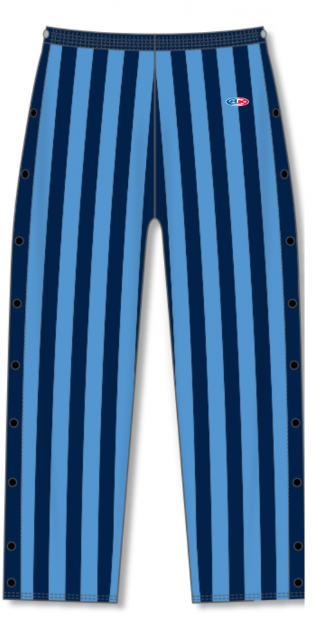 Basketball Warmup Tear Away Candy Stripe Pants