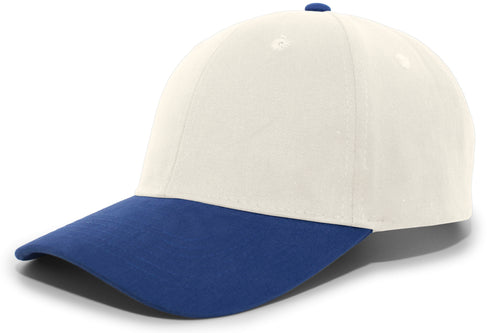 Pacific Headwear Brushed Cotton Twill Hook-And-Loop Adjustable Cap (101C), Color 'KhakiRoyal'