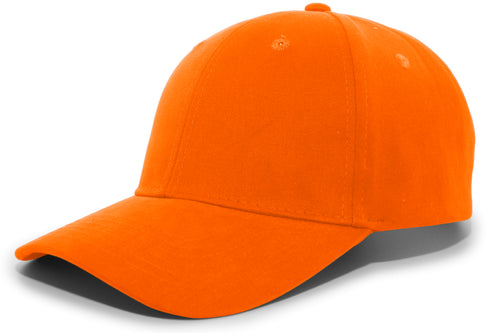 Pacific Headwear Brushed Cotton Twill Hook-And-Loop Adjustable Cap (101C), Color 'Mango'