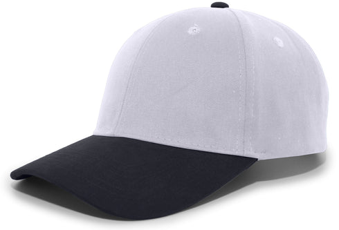 Pacific Headwear Brushed Cotton Twill Hook-And-Loop Adjustable Cap (101C), Color 'SilverNavy'