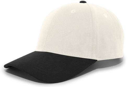 Pacific Headwear Brushed Cotton Twill Hook-And-Loop Adjustable Cap (101C), Color 'KhakiBlack'