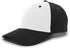 Pacific Headwear Brushed Cotton Twill Hook-And-Loop Adjustable Cap (101C), Color 'WhiteBlackBlack'