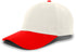 Pacific Headwear Brushed Cotton Twill Hook-And-Loop Adjustable Cap (101C), Color 'KhakiRed'