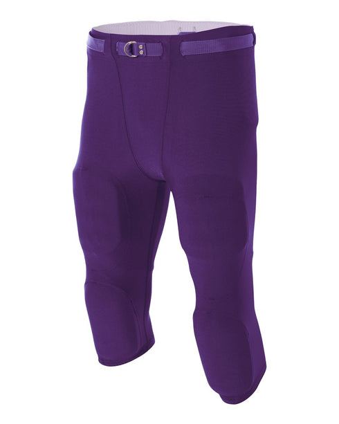 A4 Men's Flyless Football Pant (N6181), Color 'Purple'