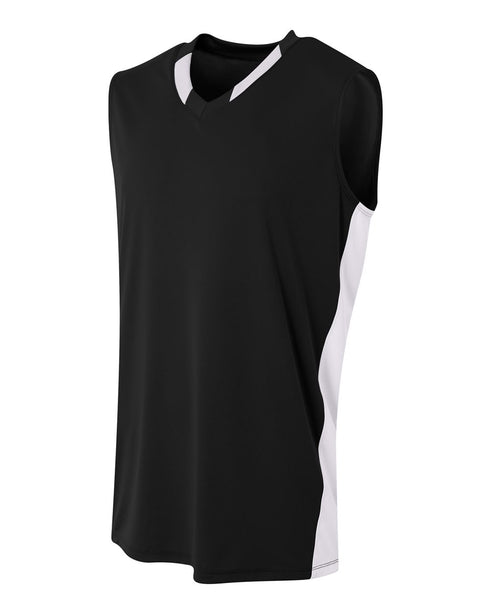 A4 Youth Backcourt Jersey (NB2377), Color 'Black/White'
