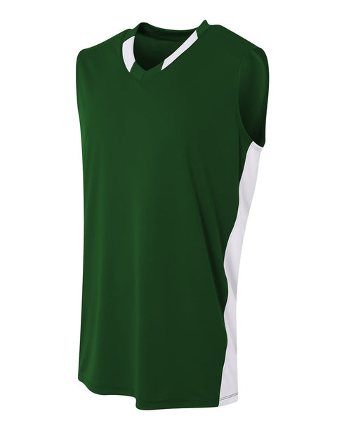 A4 Youth Backcourt Jersey (NB2377), Color 'Forest/White'