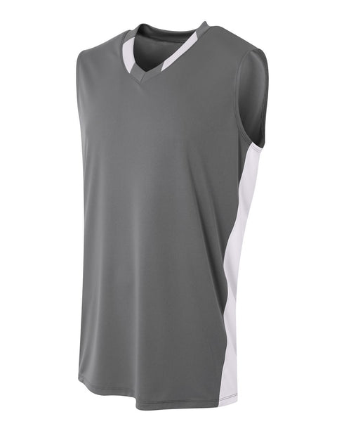 A4 Youth Backcourt Jersey (NB2377), Color 'Graphite/White'