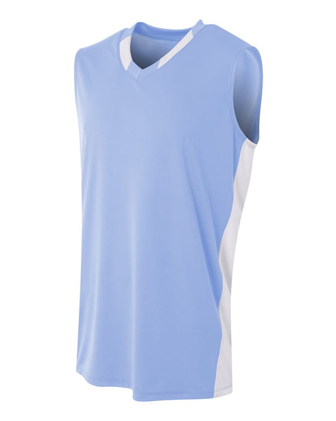 A4 Youth Backcourt Jersey (NB2377), Color 'Light Blue/White'