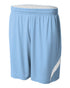 A4 Youth Double Double Short (NB5364), Color 'Light Blue/White'